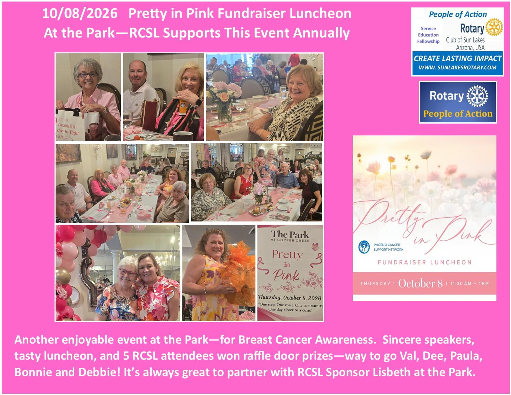Collage of rotary women at luncheon