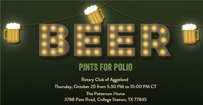 RSVP for Pints for Polio