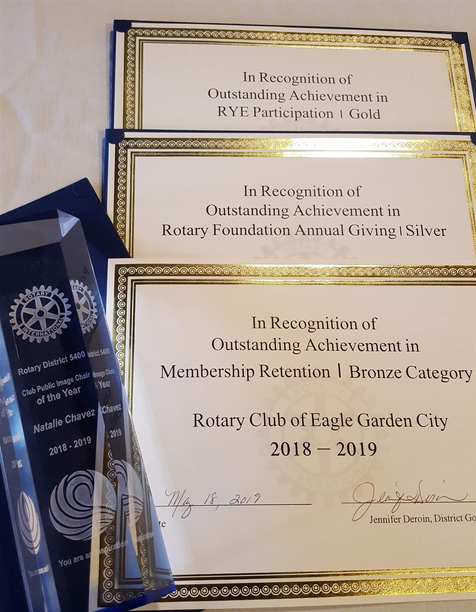 EGC awards at District Celebration. NChavez photo.