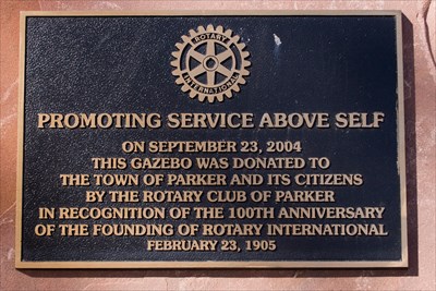 Gazebo O'Brien Park Parker Colorado built by Rotary Club of Parker