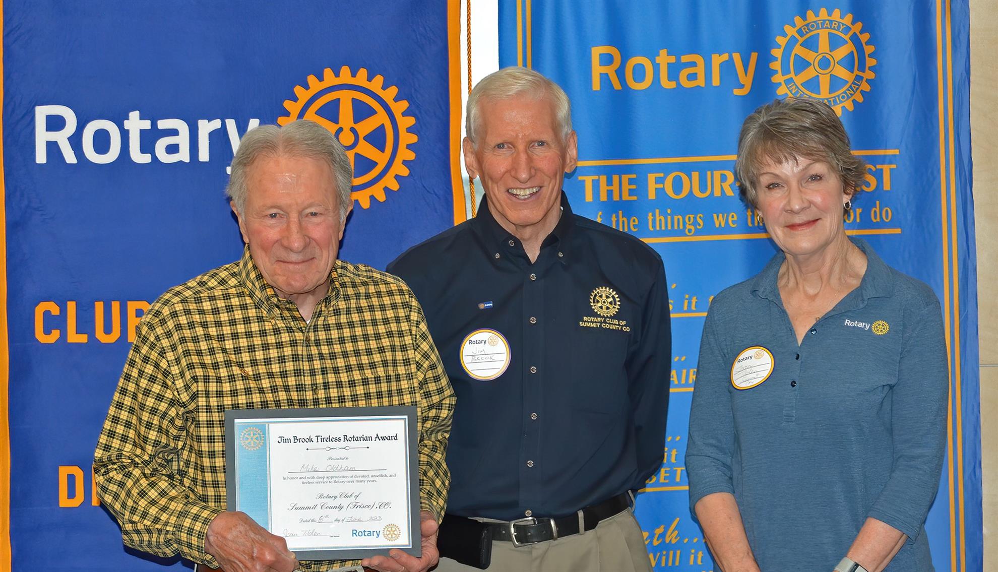 Timeless Rotarian Award Parker Colorado