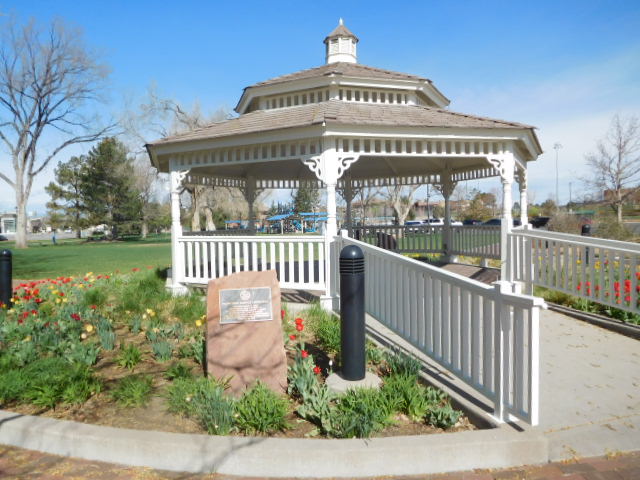 Gazebo O'Brien Park Park Colorado after painting by Rotary Club of Parker