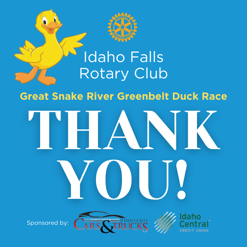 Success! 2021 Duck Race Rotary Club of Idaho Falls