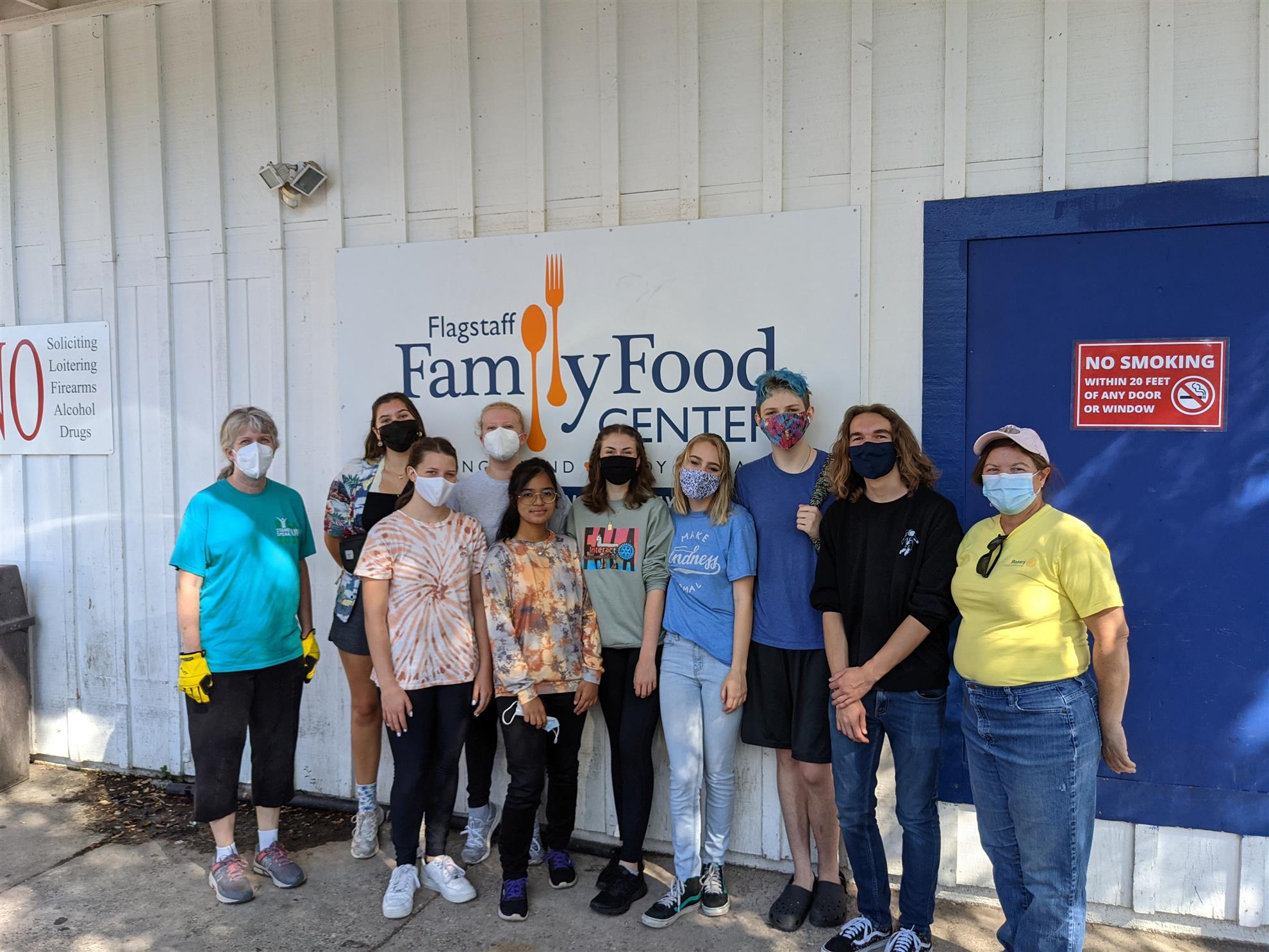 Interactors volunteering at FFFC