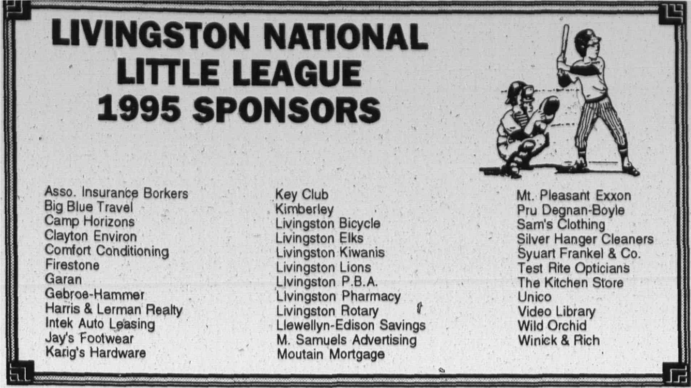 Tribune clipping: National Little League Sponsors