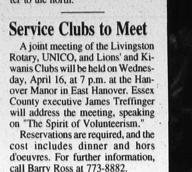 Tribune notice: Service Clubs to Meet