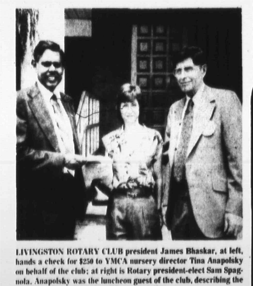Newspaper clipping: $250 to the YMCA nursery school, West Essex Tribune