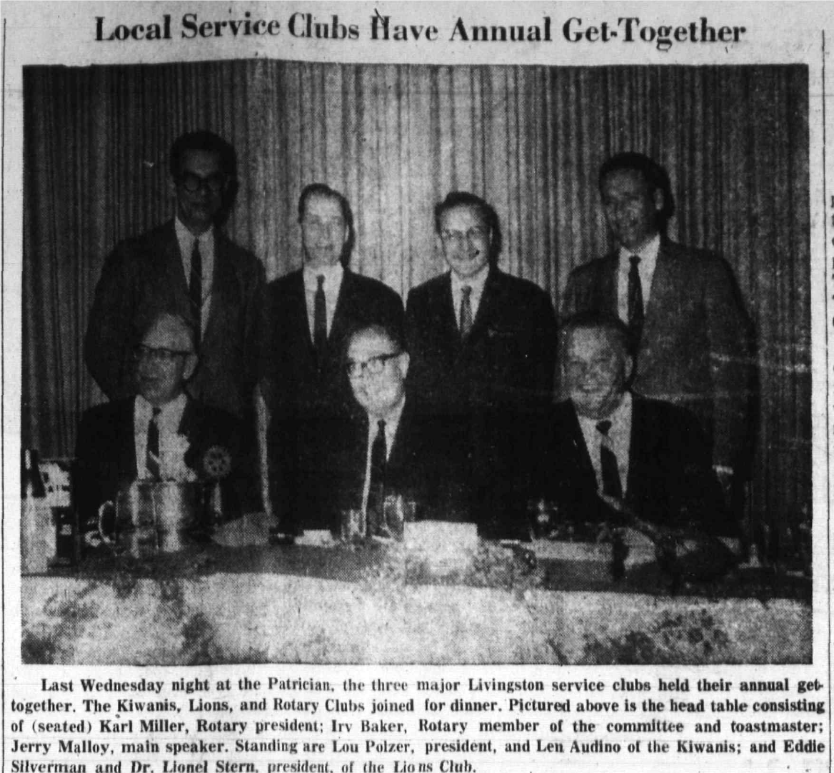 Annual get-together of Livingston service clubs, 1967