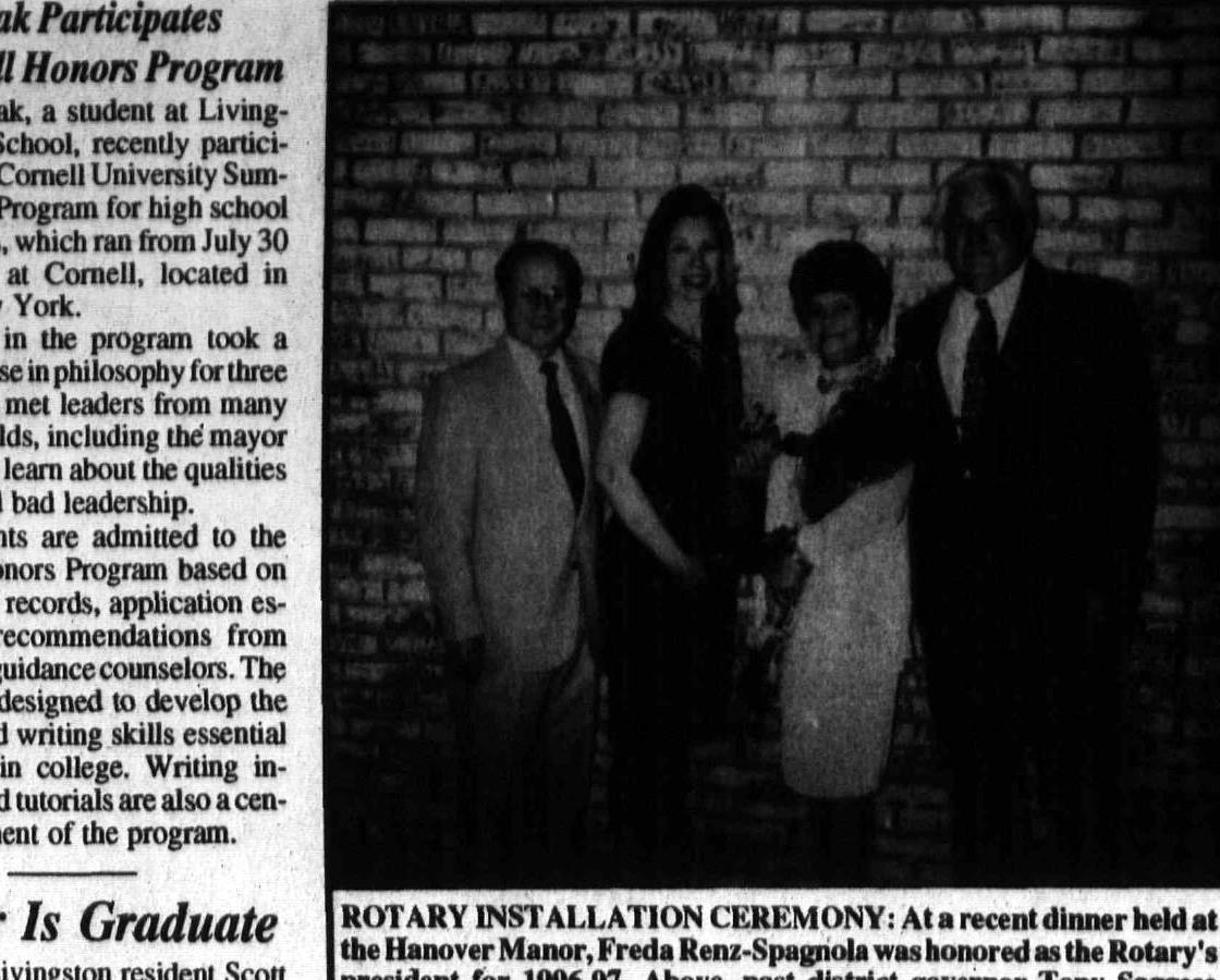 Livingston Rotary installation ceremony, 1996