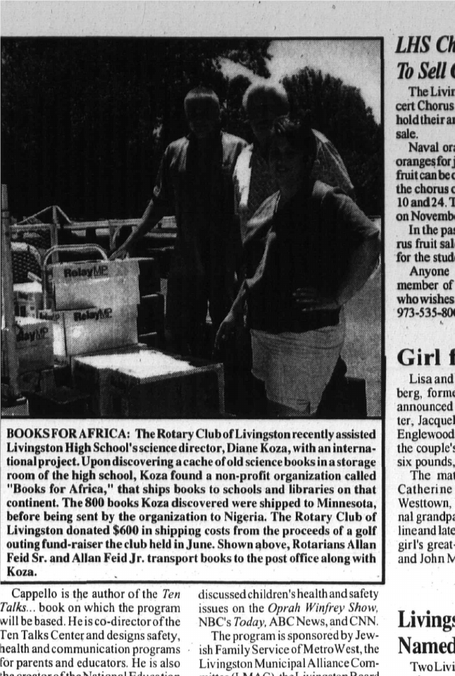 Books for Africa shipment, 2002