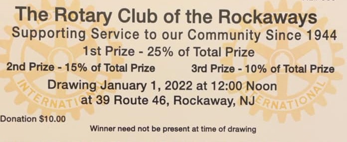 Thank you for Your Support - 50/50 Raffle | Rotary Club of Rockaway