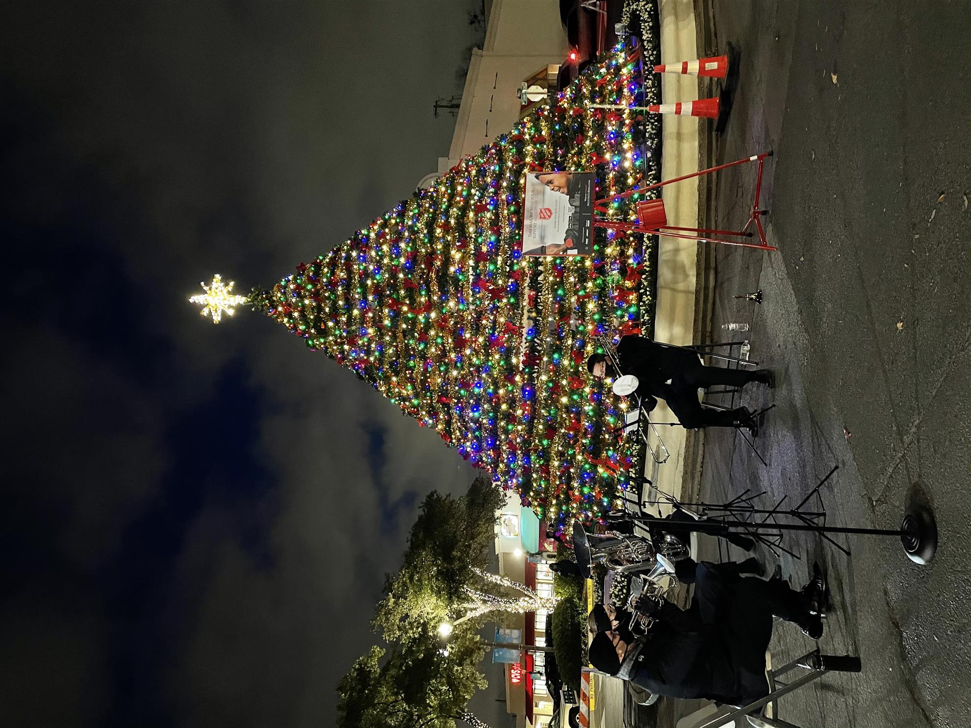 Tree Lighting and Drive By toy drive at Snider Plaza 2020 The Rotary