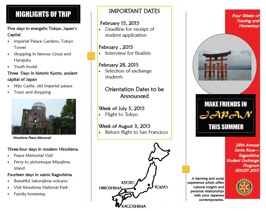 SRKSEP 2017 Japan Rotary Club of Santa Rosa Sunrise