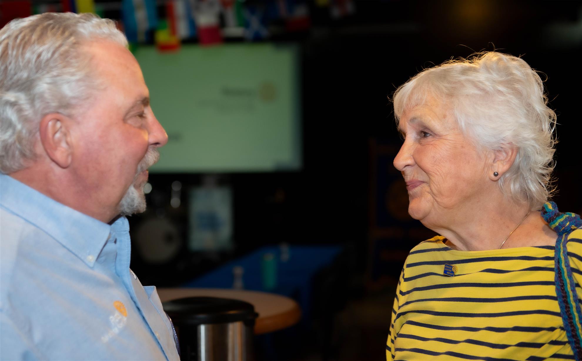 Rob Sanville and Visiting Rotarian Susan Silverman