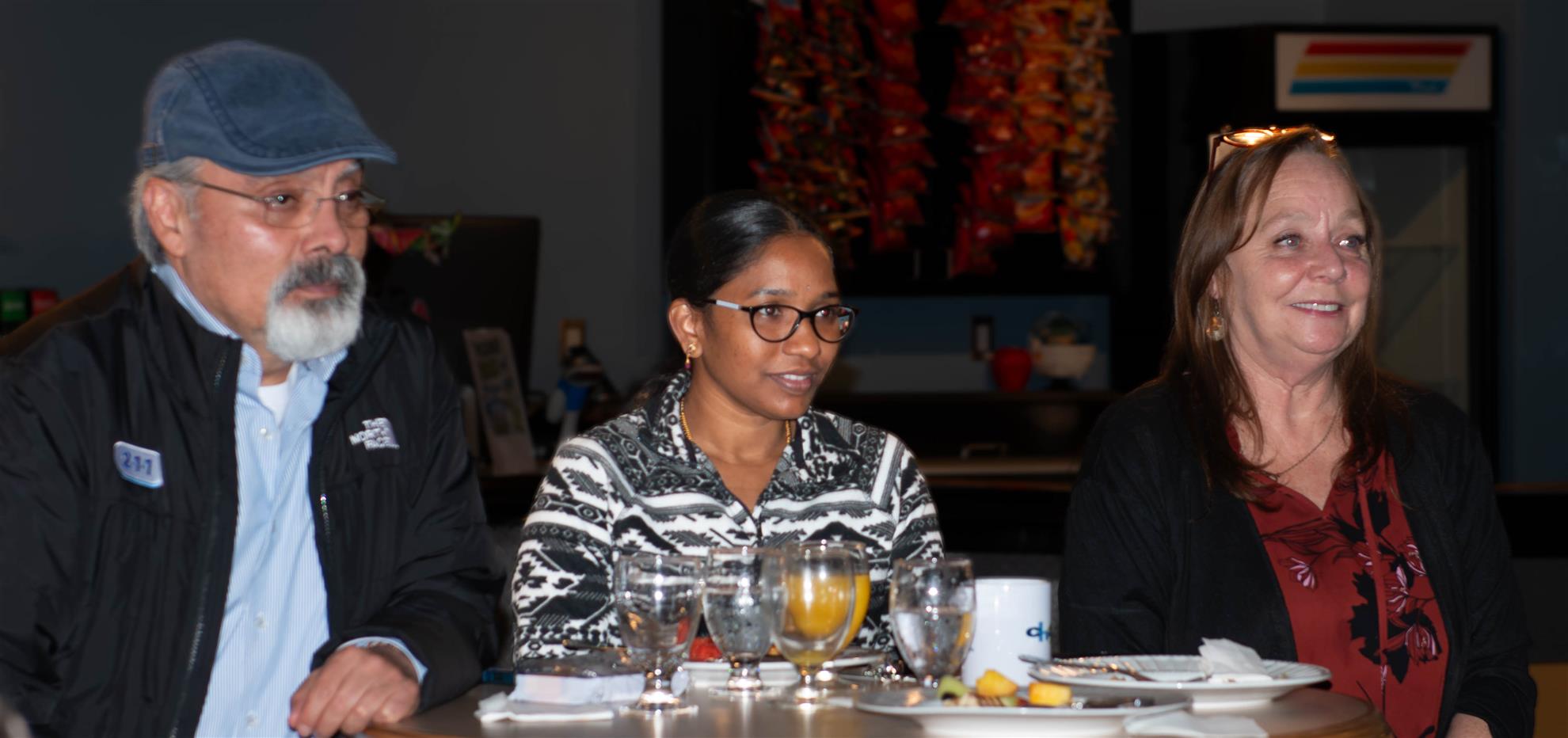 Guests Paco Cano, Sowmya Kodityala, and Jennifer Lake