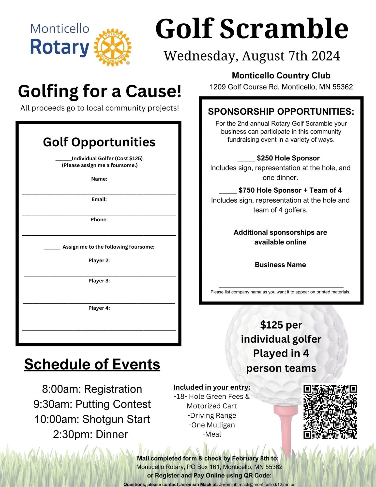 Monticello Rotary Golf Scramble Rotary Club of Monticello