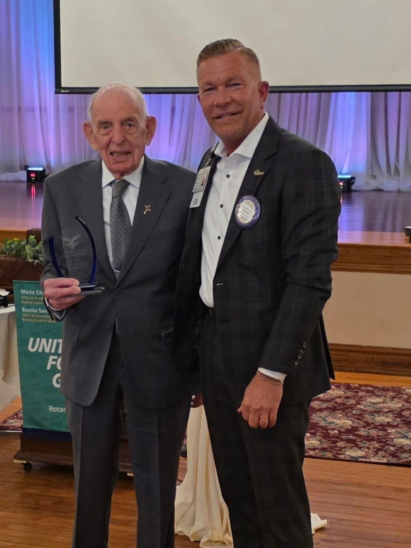 Jack Gleason and Rotarian Michael Mutterer