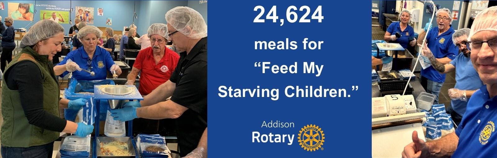 Addison Rotary Packs Food for Save My Starving Children