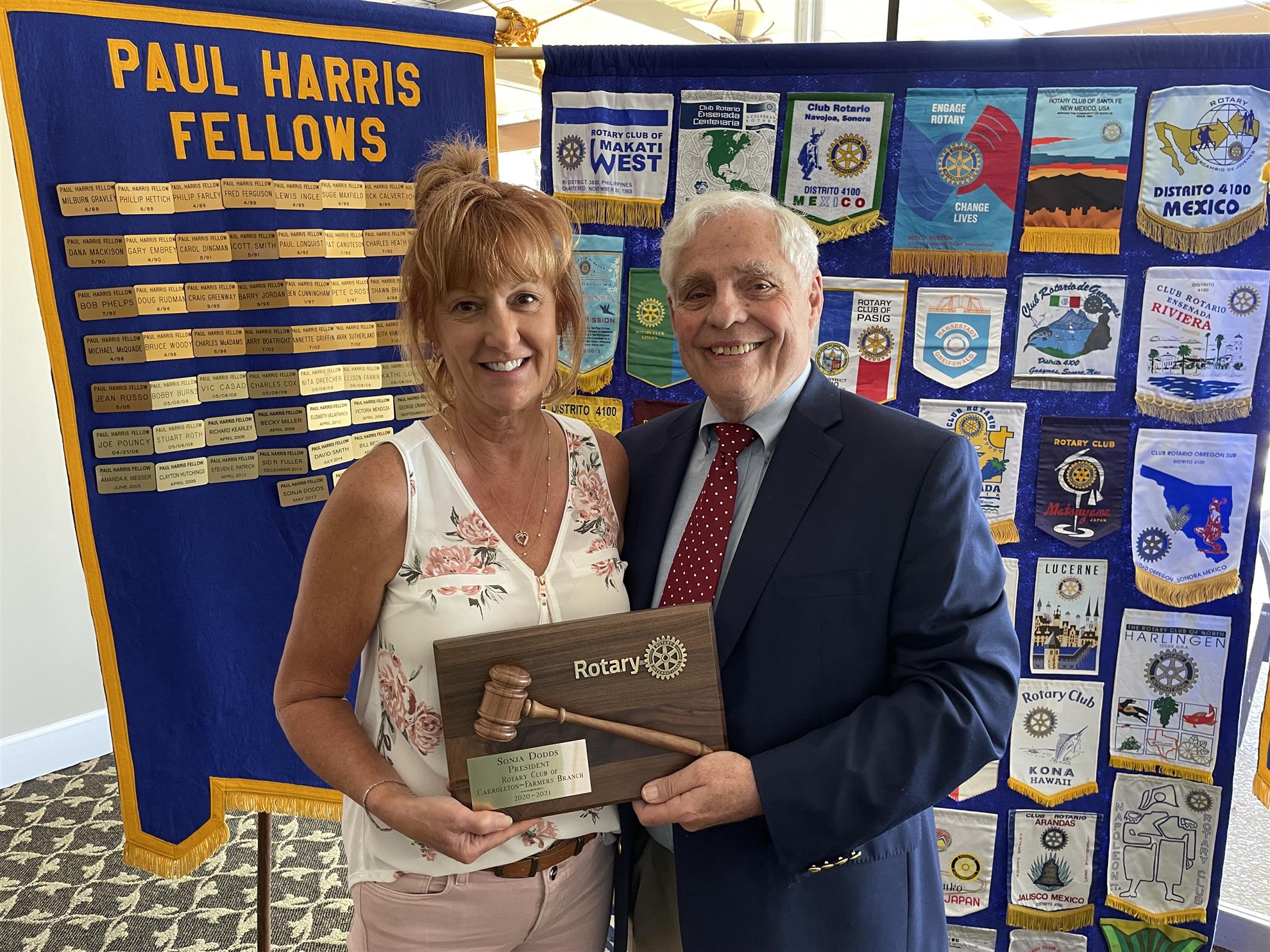 Dodds Passes the Baton to Dodd | Rotary Club of Carrollton-Farmers Branch