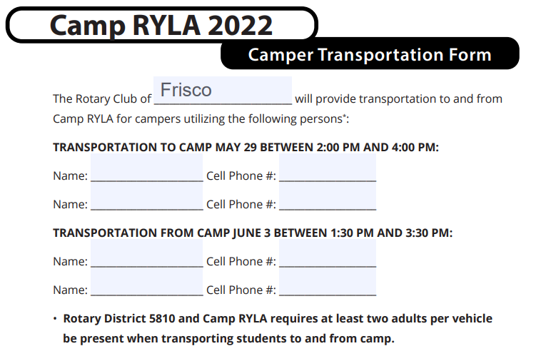 Camp RYLA
