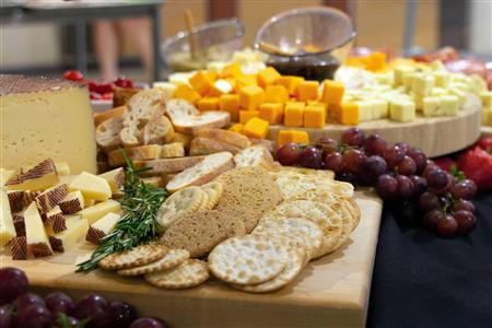 A nice spread of cheeses and other goodies