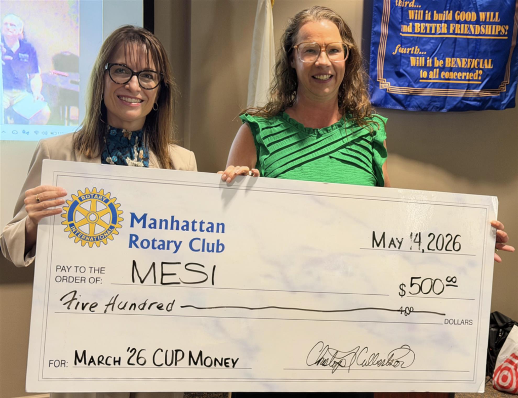 2026 MESI Big Check