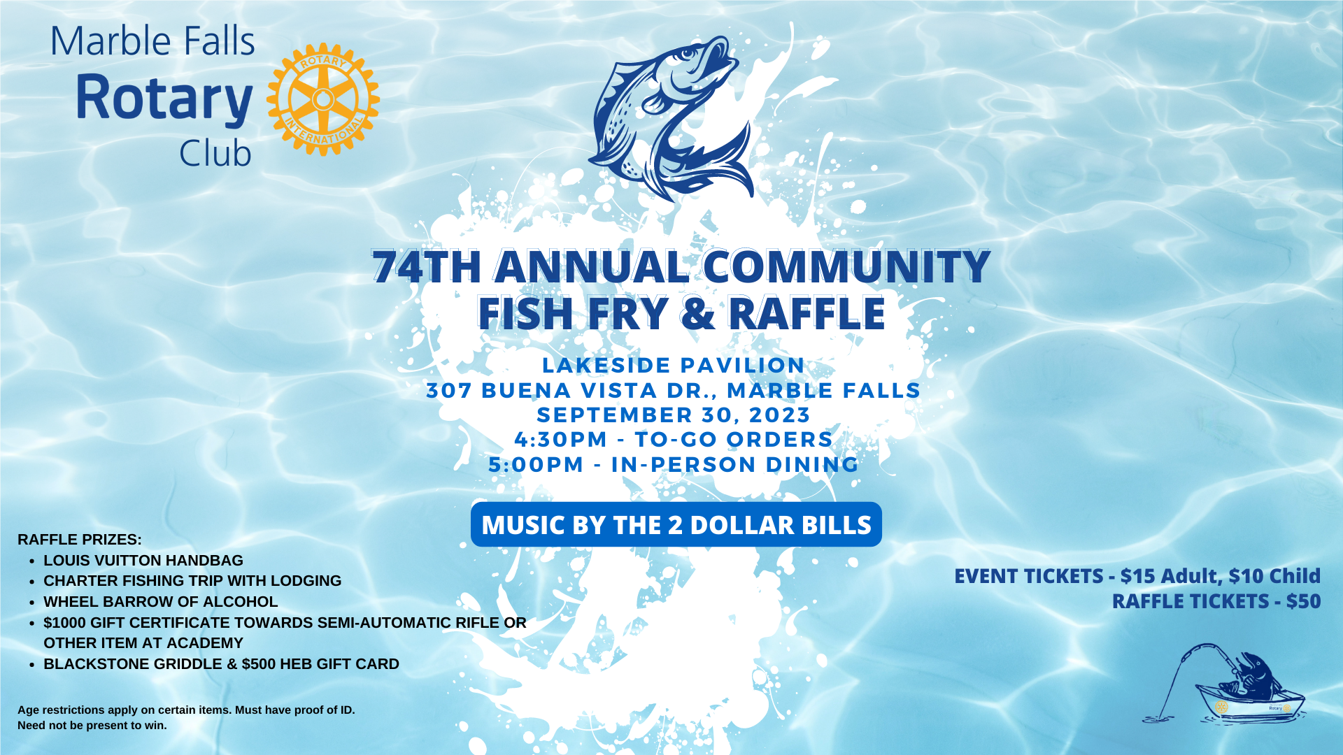 74th Annual Community Marble Falls Fish Fry & Raffle