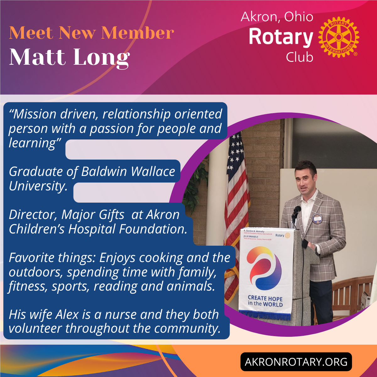 Club Welcomes New Members!! | Rotary Club of Akron