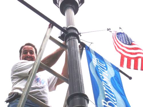 Jeff Hanging Flags