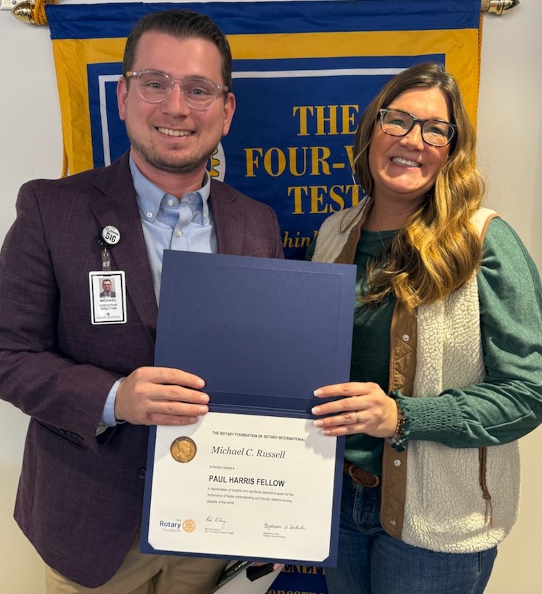 New Paul Harris Fellow - Congratulations Michael!