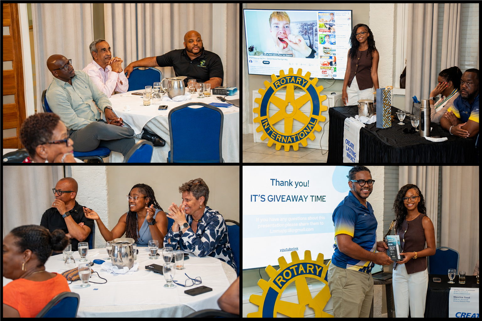 Presenter Dr. Leah Mapp and Rotarians in attendance