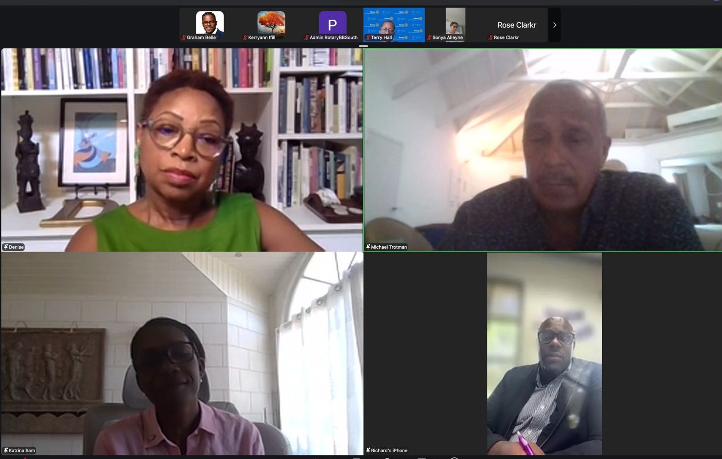 The participating panel and interviewer