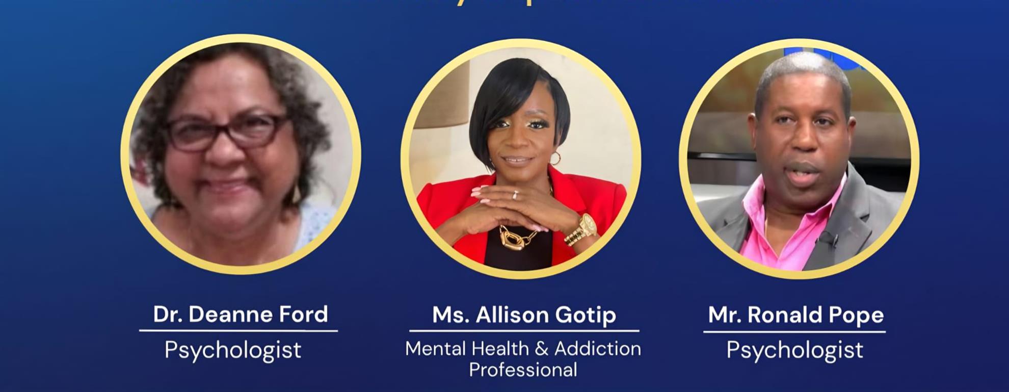 Presenters for the mental health forum