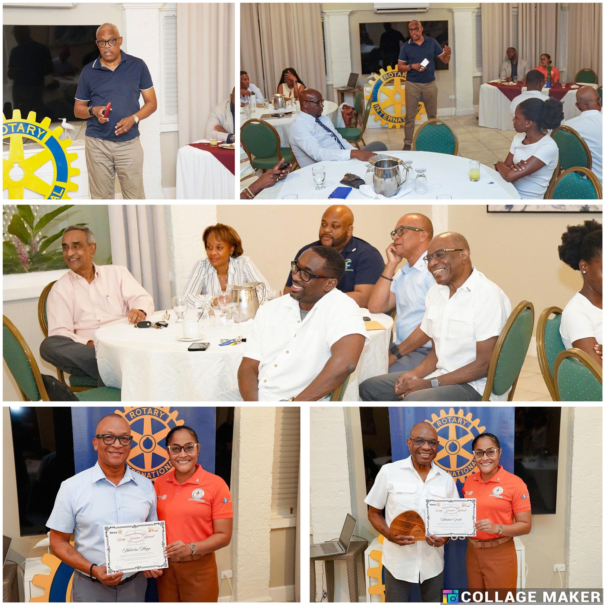Images of Rotarians at the meeting
