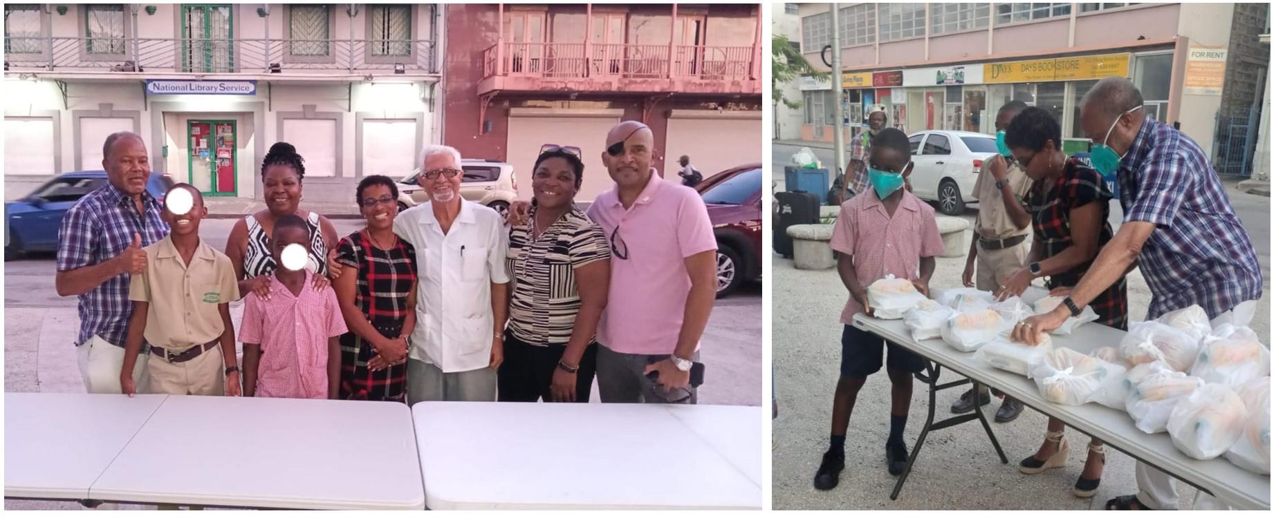 Picture of rotarians who turned up to assist with the Bridgetown feeding