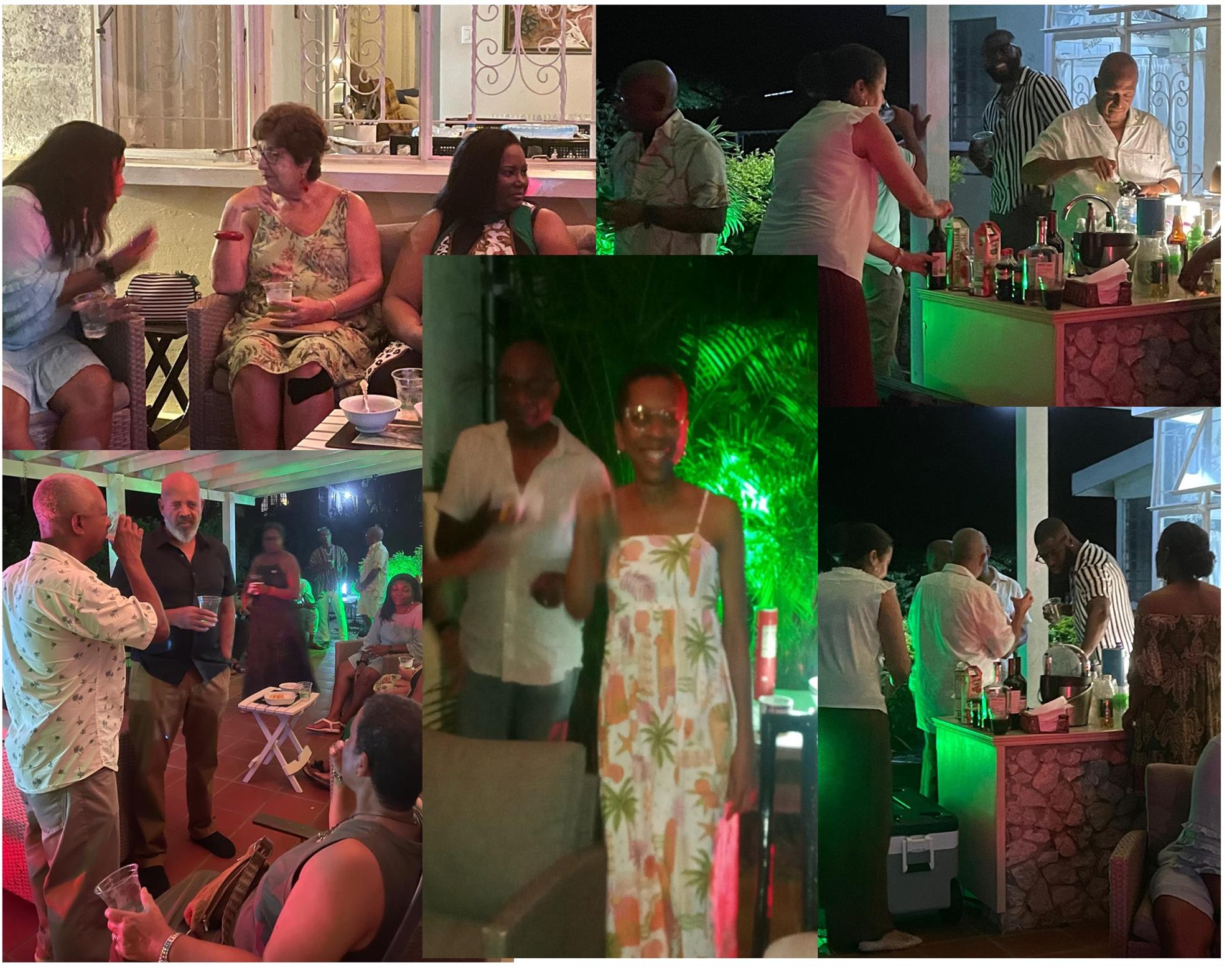 various images of rotarians at guess who's coming to dinner