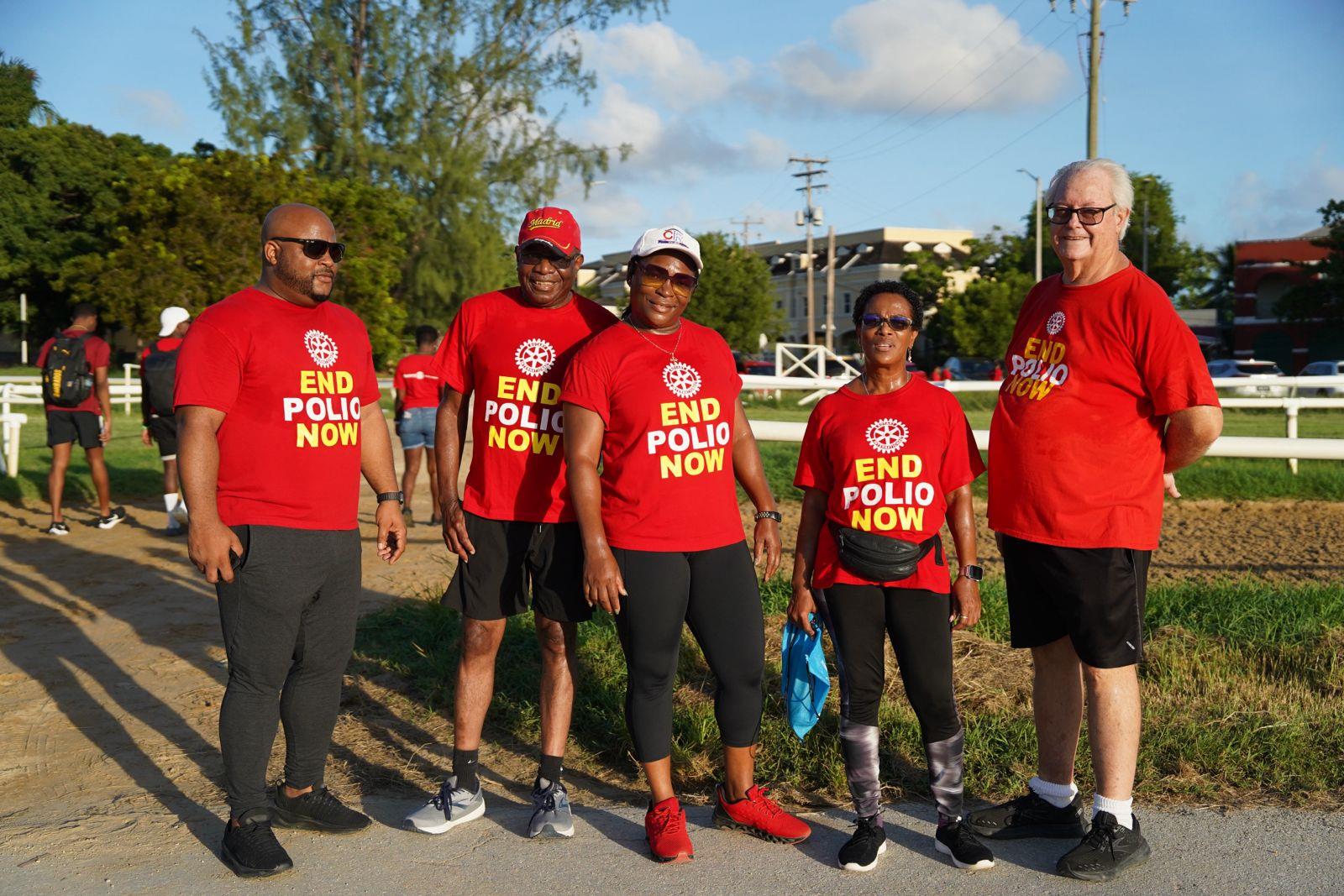 rotarians at walk to end polio