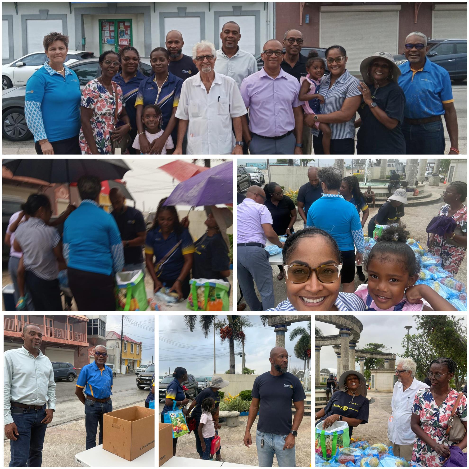 Rotarians who assisted at Bridgetown feeding