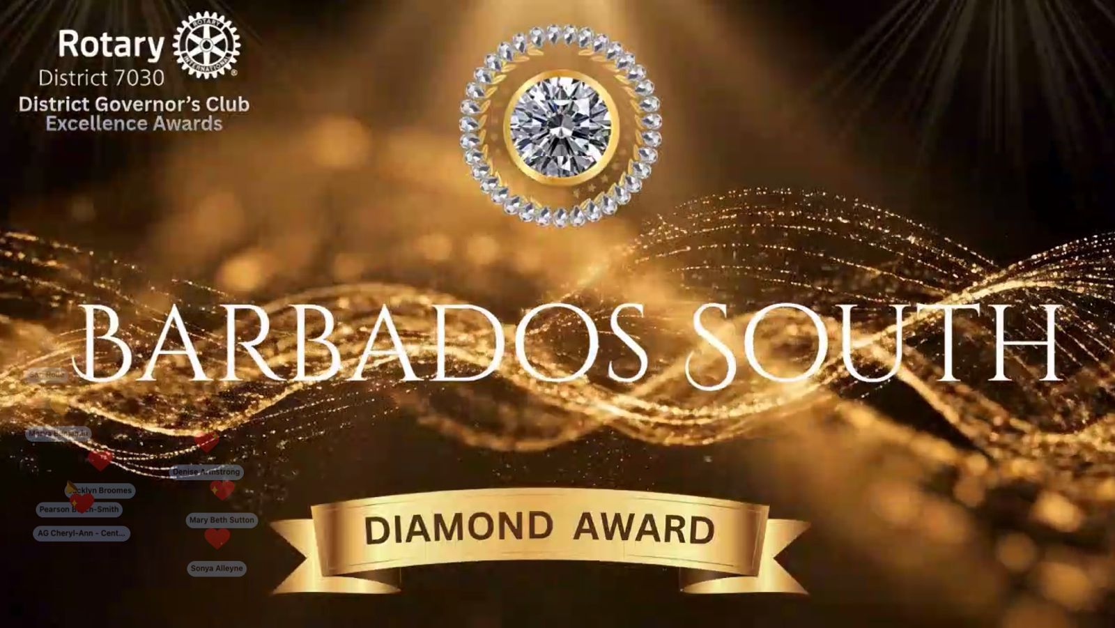 RCBS  District 7030 Diamond award 