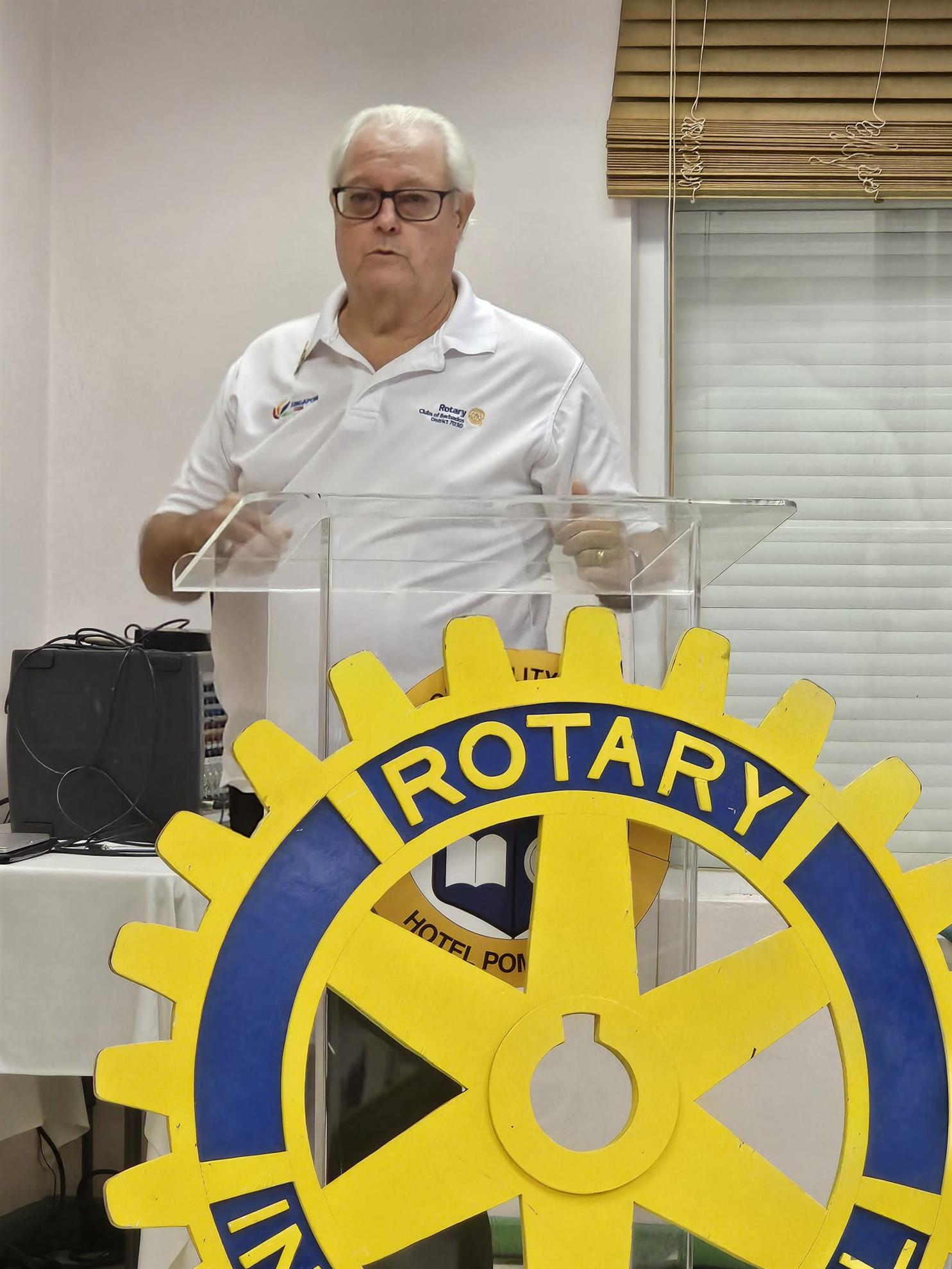 PP David Antrobus delivering his talk on Rotary Foundation