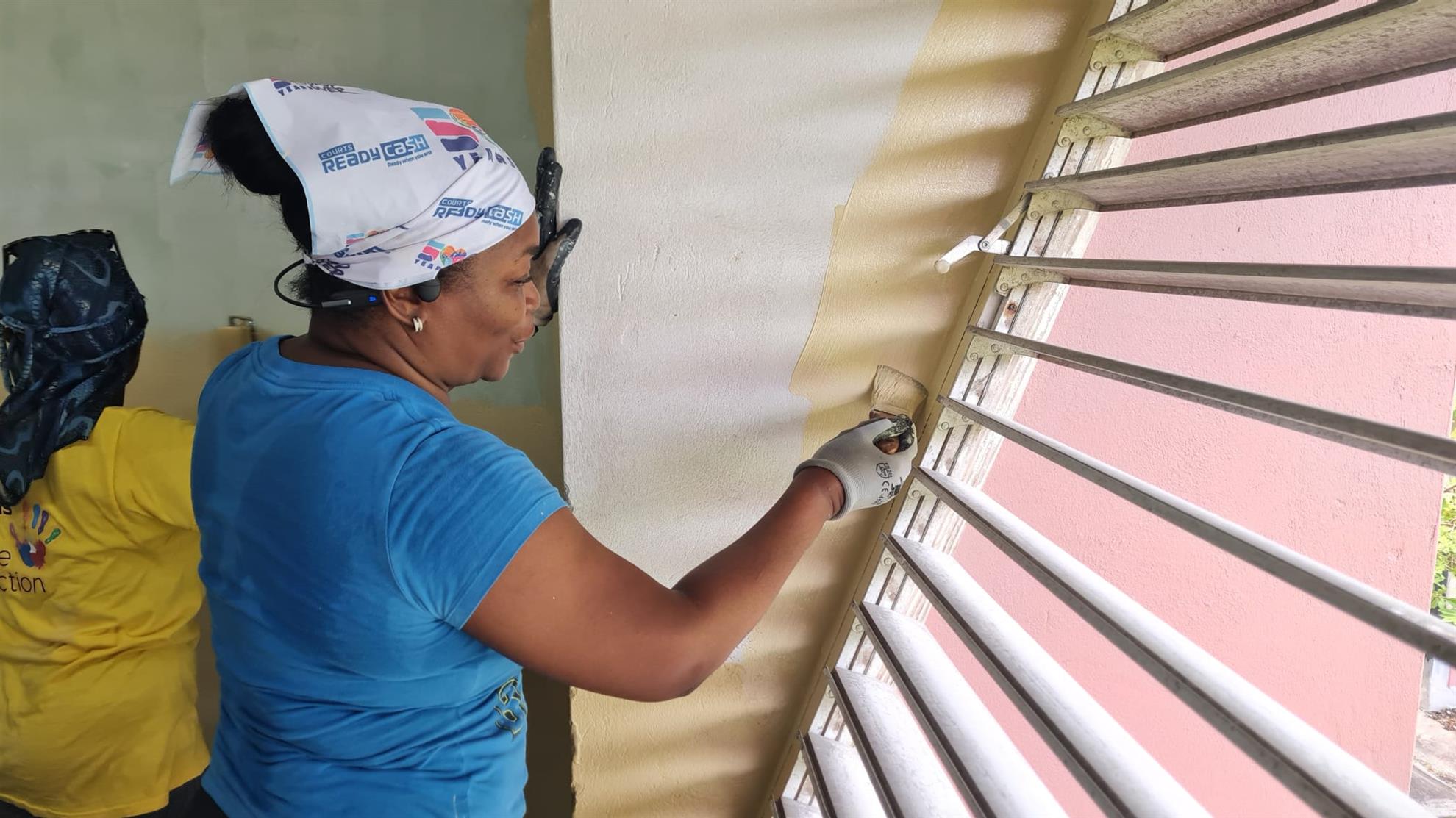 Rtn morexa and Adelle from Kiwanis painting