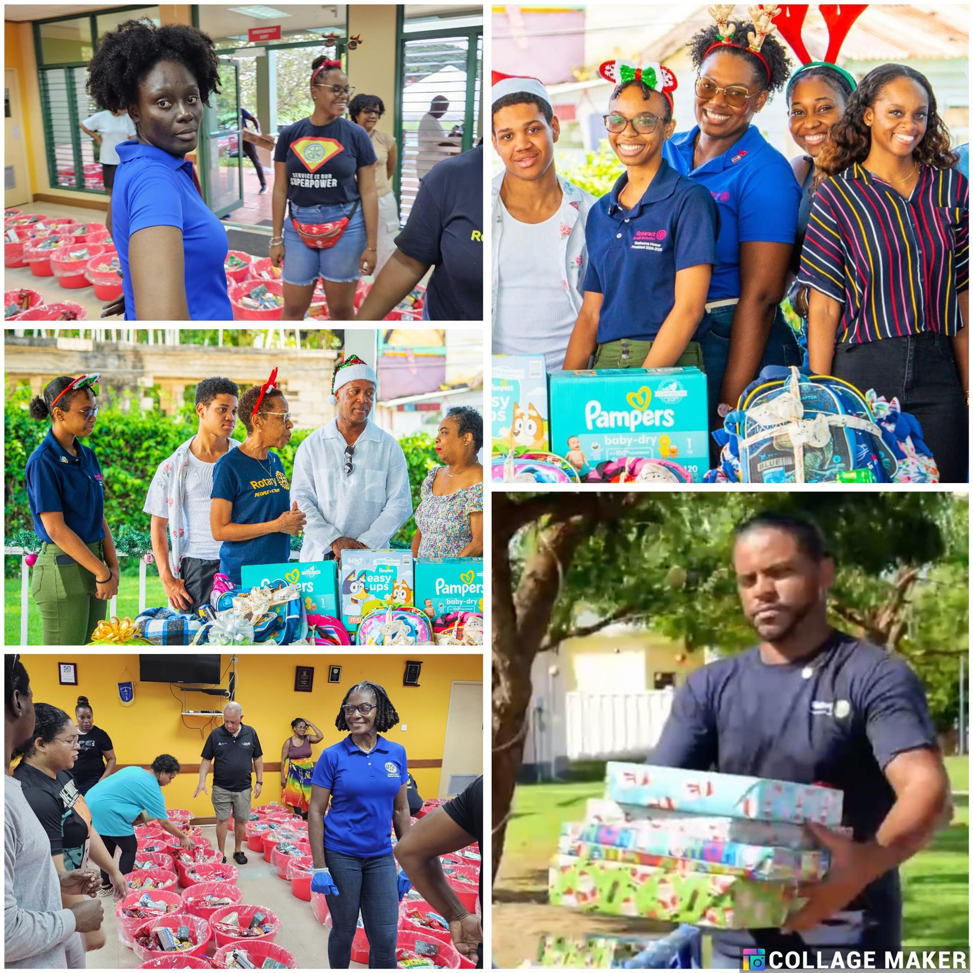 Images of Rotaractors participating in Rotary activities