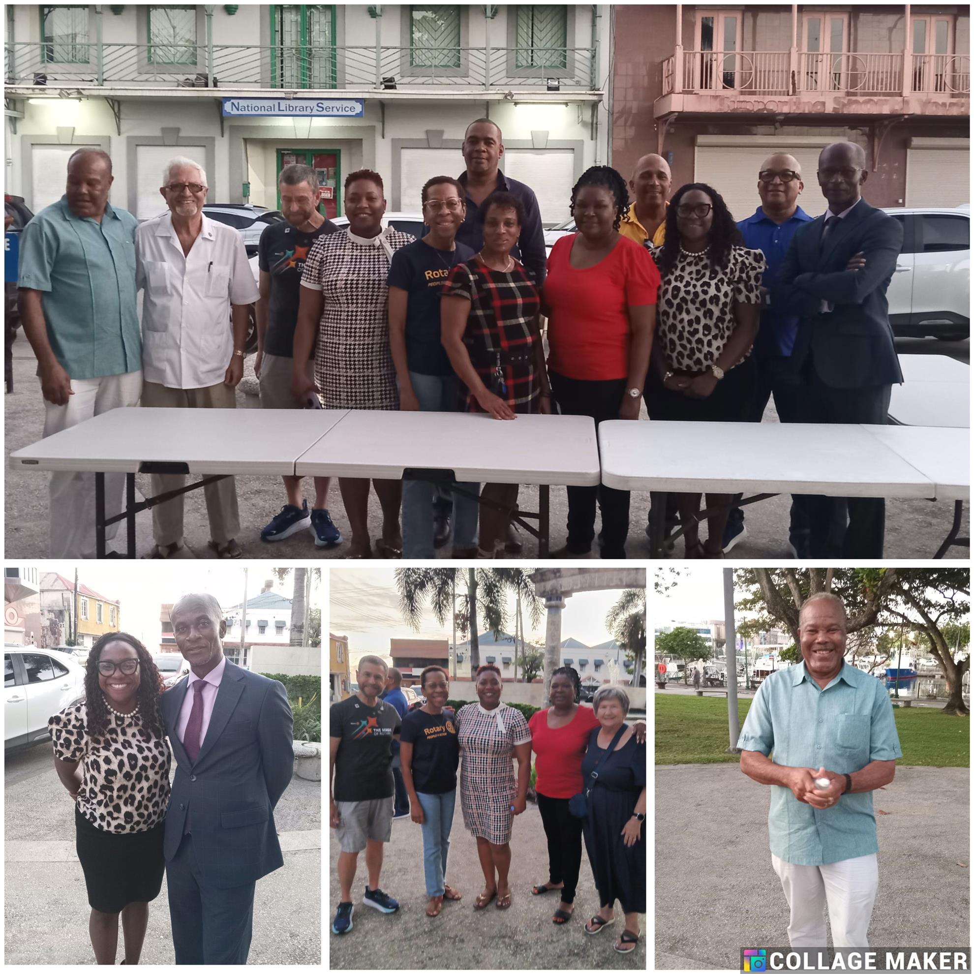 collage of rotarians who turned up to assist with the Bridgetown feeding