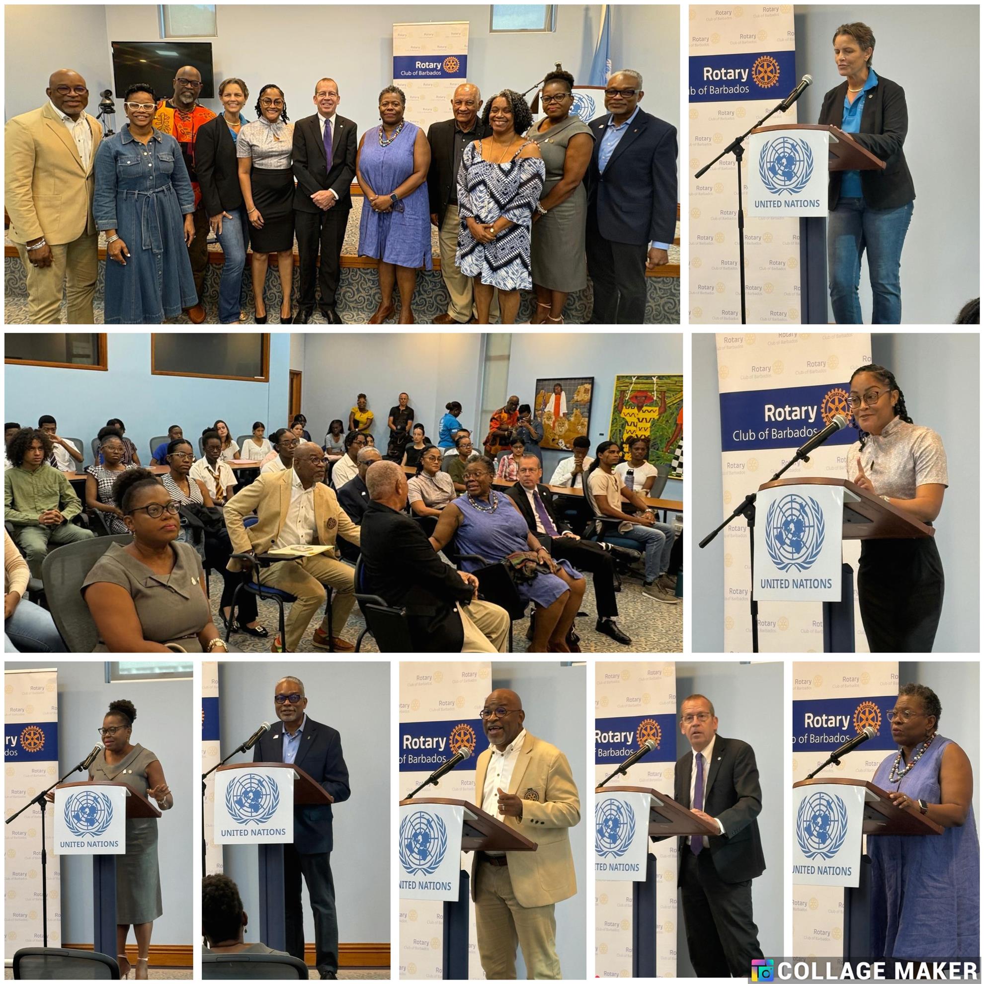 Images of speakers and participants at the opening of MUN 2025