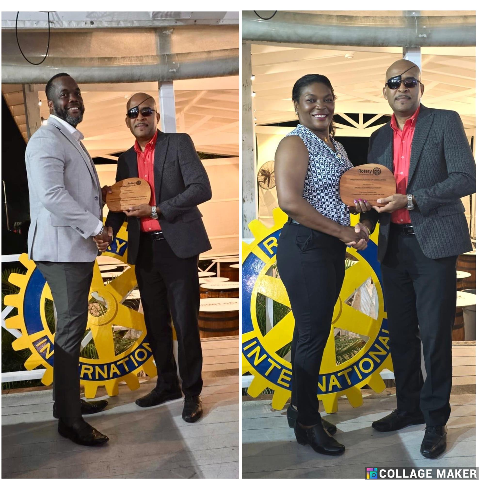 PP Brian and Morexa receiving their awards from PP Marcel