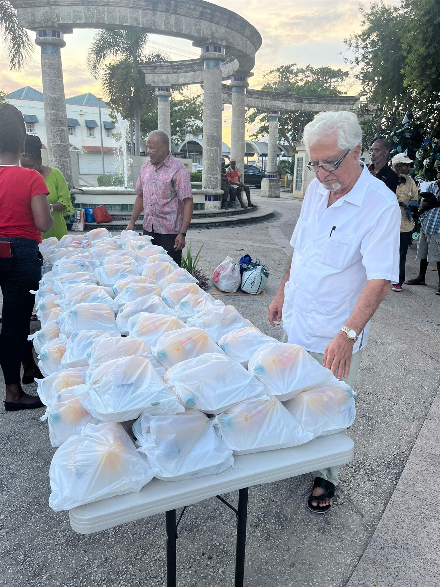 Prakash at Bridgetown feeding