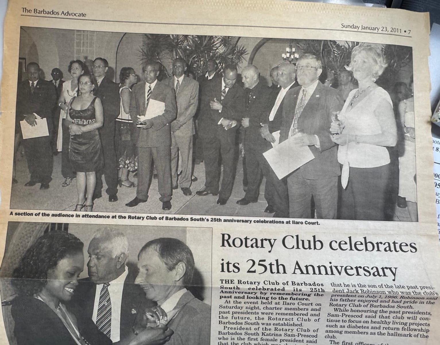 Flashback: Newspaper clipping from 25th charter