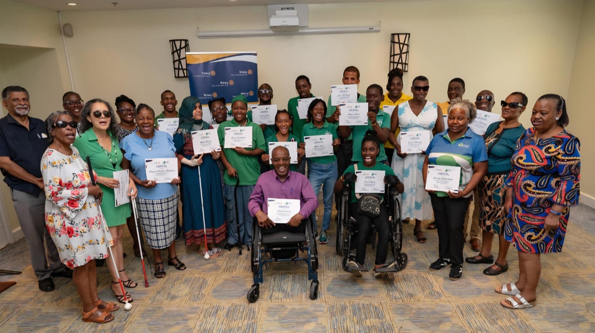 Student group at Accessability closing ceremony