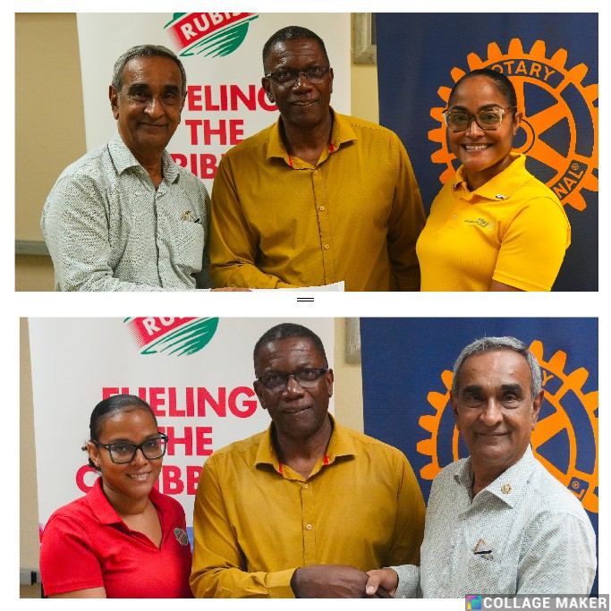 PP Hiro, President Jackie and representative from Rubis, making presentations to the representative from the child care board