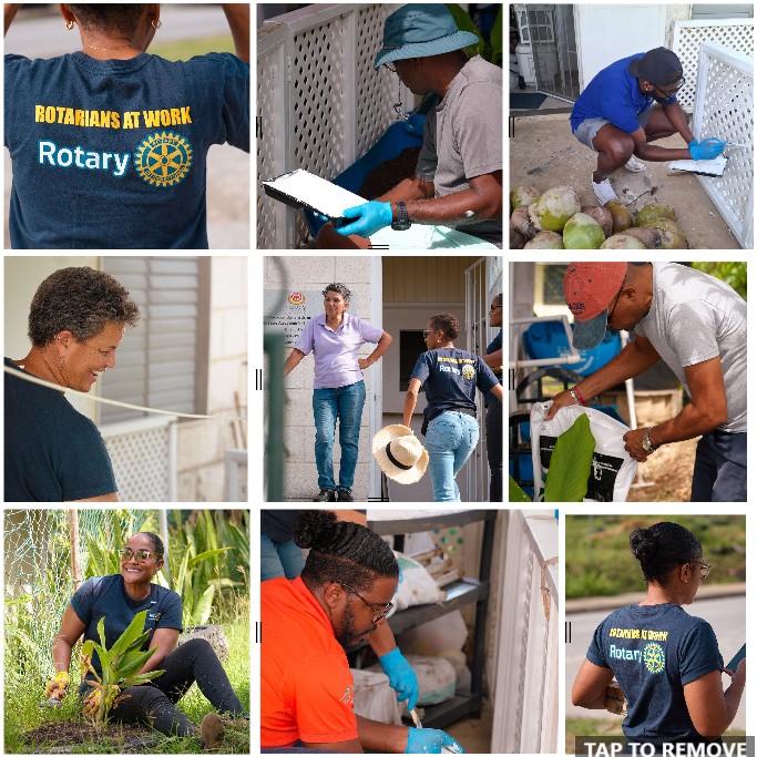 Images from the beautification project at first base